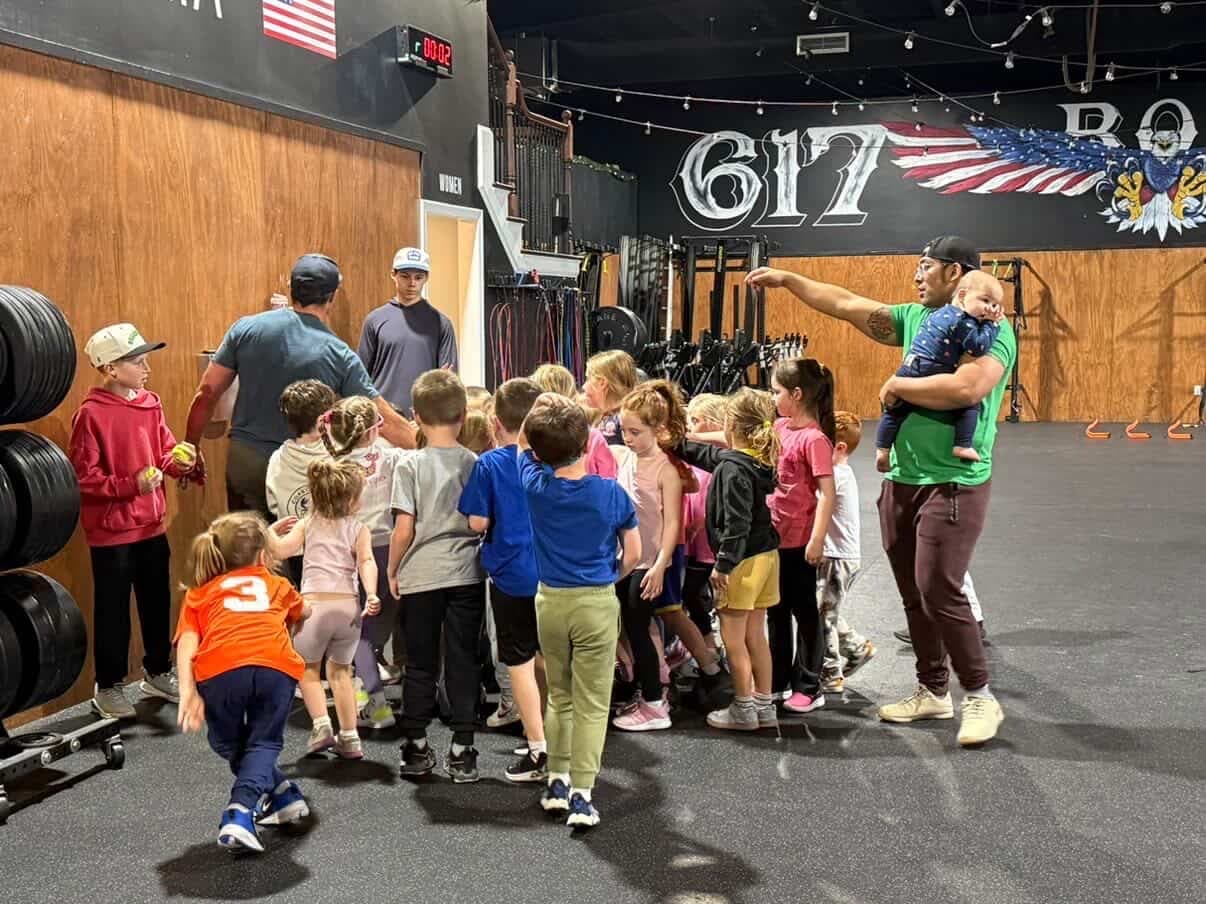 Kids gathered together after class